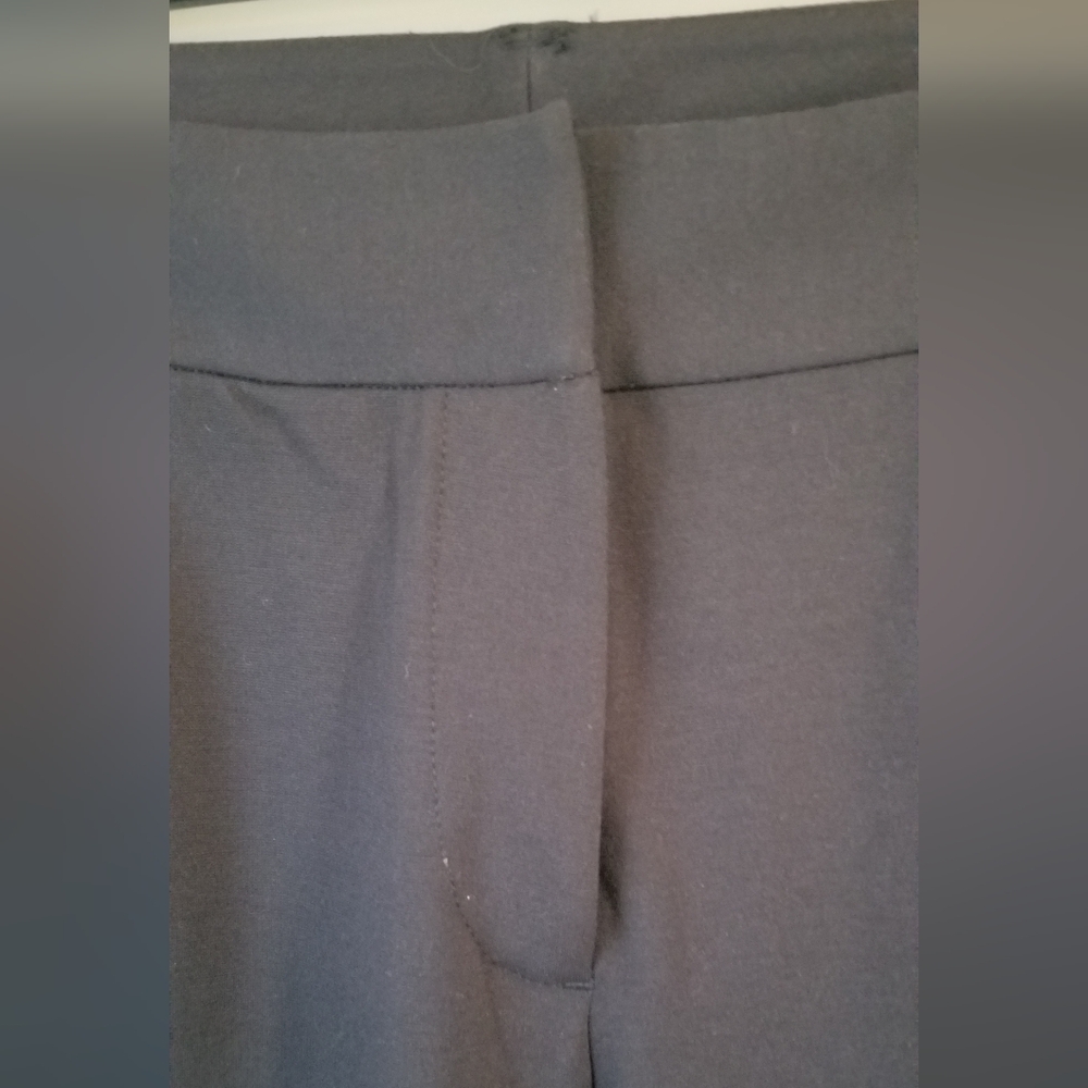 Lands' End NWOT Black Knit Fly Front Business Dress Pants Size 20W/P - Picture 3 of 9